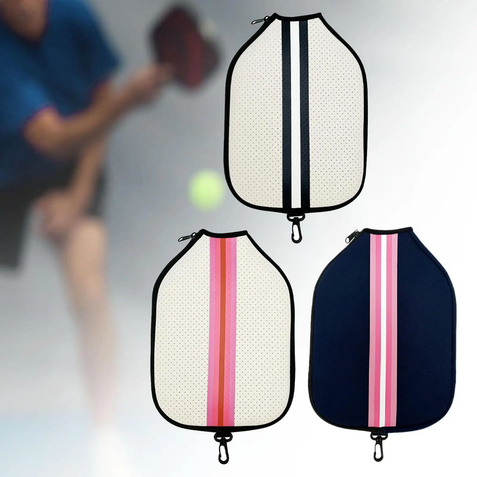 Pickleball Paddle Cover Zipper Closure Storage Carrier for Training Practice