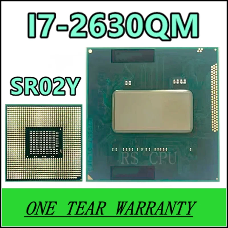 i7-2630QM i7 2630QM SR02Y 2.0 GHz Quad-Core Eight-Thread CPU Processor 6M 45W Socket G2 / rPGA988B