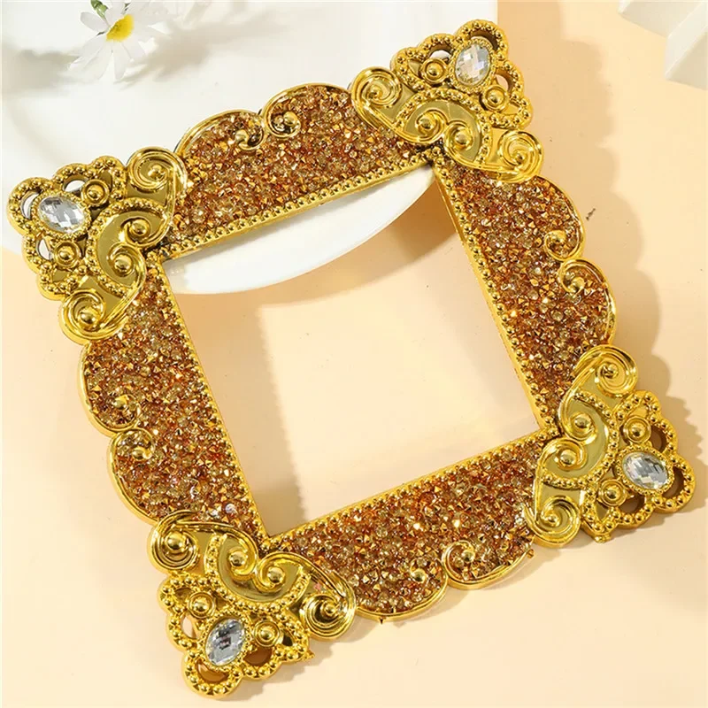 1Pc European style gorgeous switch sticker with gold and silver small diamond stickers, used for bedroom and Christmas decoratio