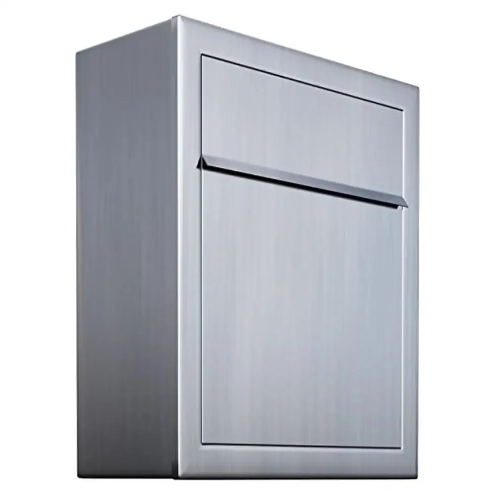 

Stainless Steel Lockable Wall-Mount Mailbox Modern High Security Design