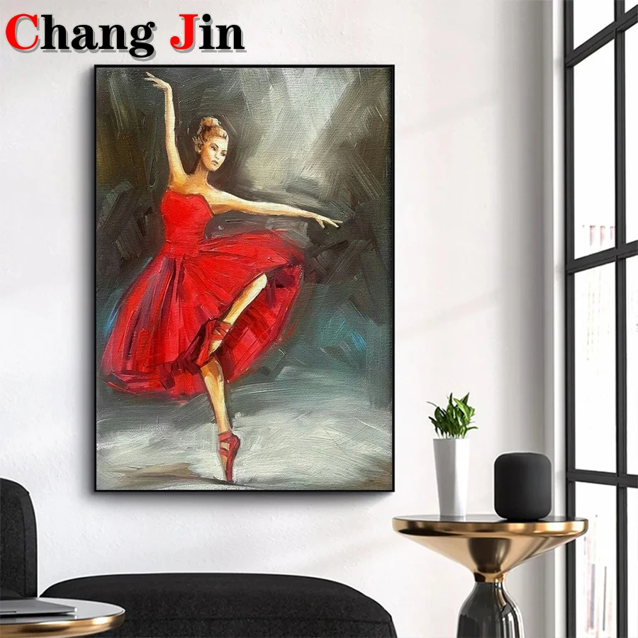 5D Diy Diamond Painting Ballet Dance Girl Cross Stitch Kit Women Dancer Diamond Art Embroidery Mosaic Home Decoration Gifts