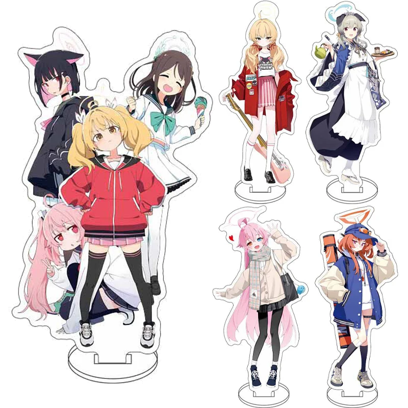 16CM Anime-Spiel Blue Archive The Animation ‌ Figur Takanashi Hoshino Ibaragi Yoshimi Kazusa Acryl-Ständer Cosplay-Ornamente Geschenke