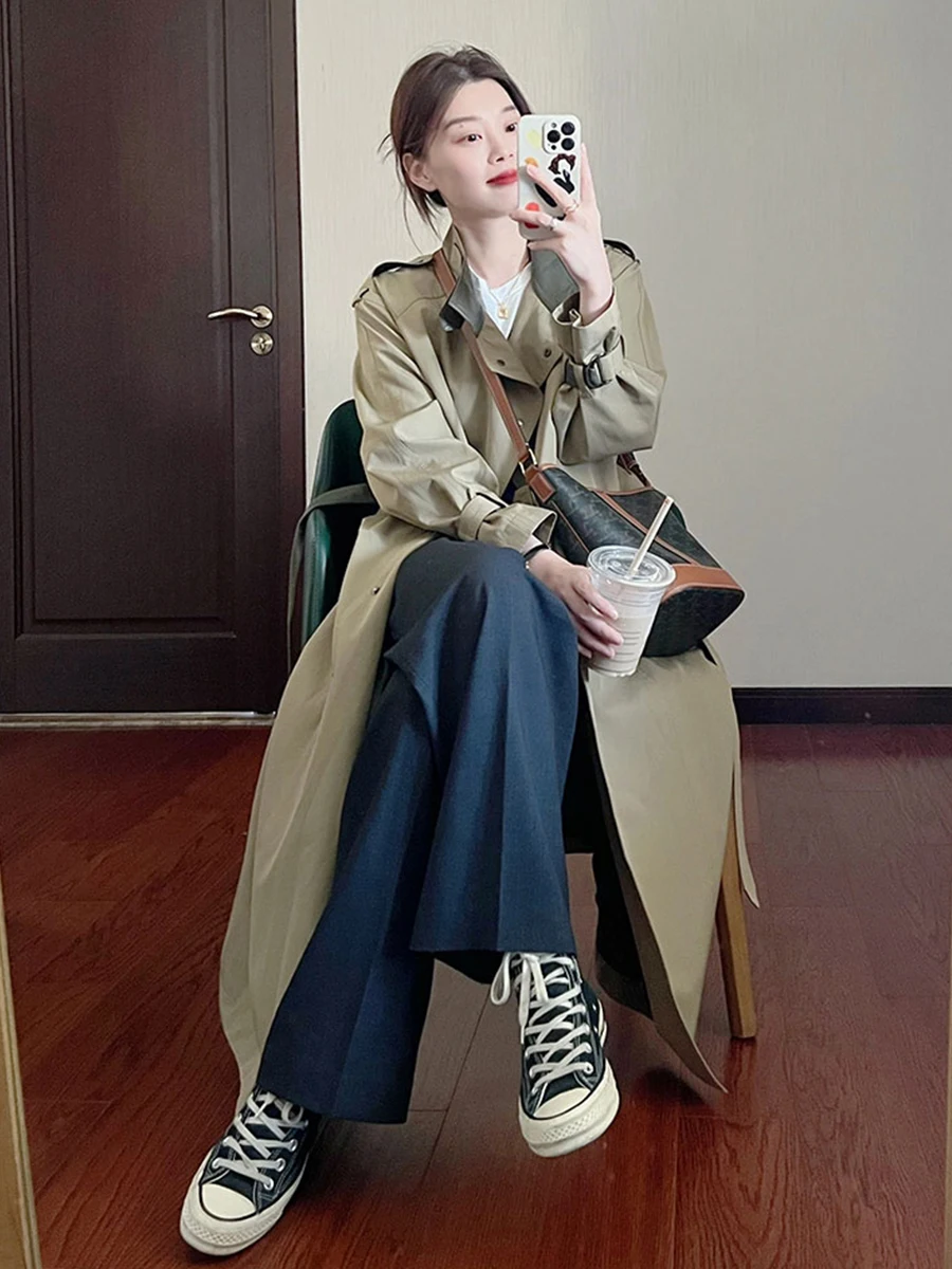 

Women's Coat The Season Spring Autumn New Korean Loose British Style Super Beautiful Trendy Pure E12605