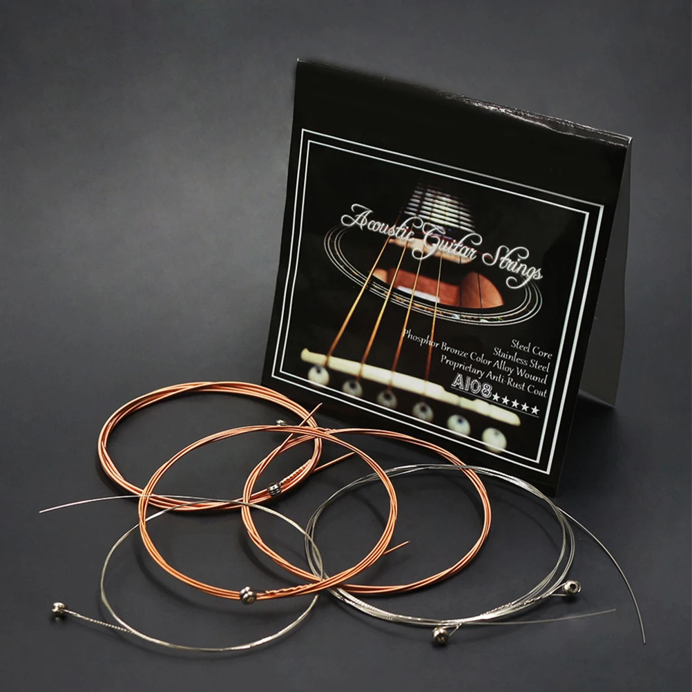

Acoustic Guitar Strings Replacement Metal Folk Classic Supplies Parts Resonant Sound Guitar Accessories String Set