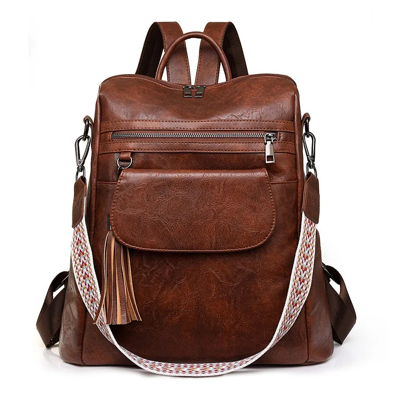 

1pcs Vintage Large Capacity Backpack 3-in-1 Convertible Shoulder Bag Crossbody Bag Casual Travel Daypack