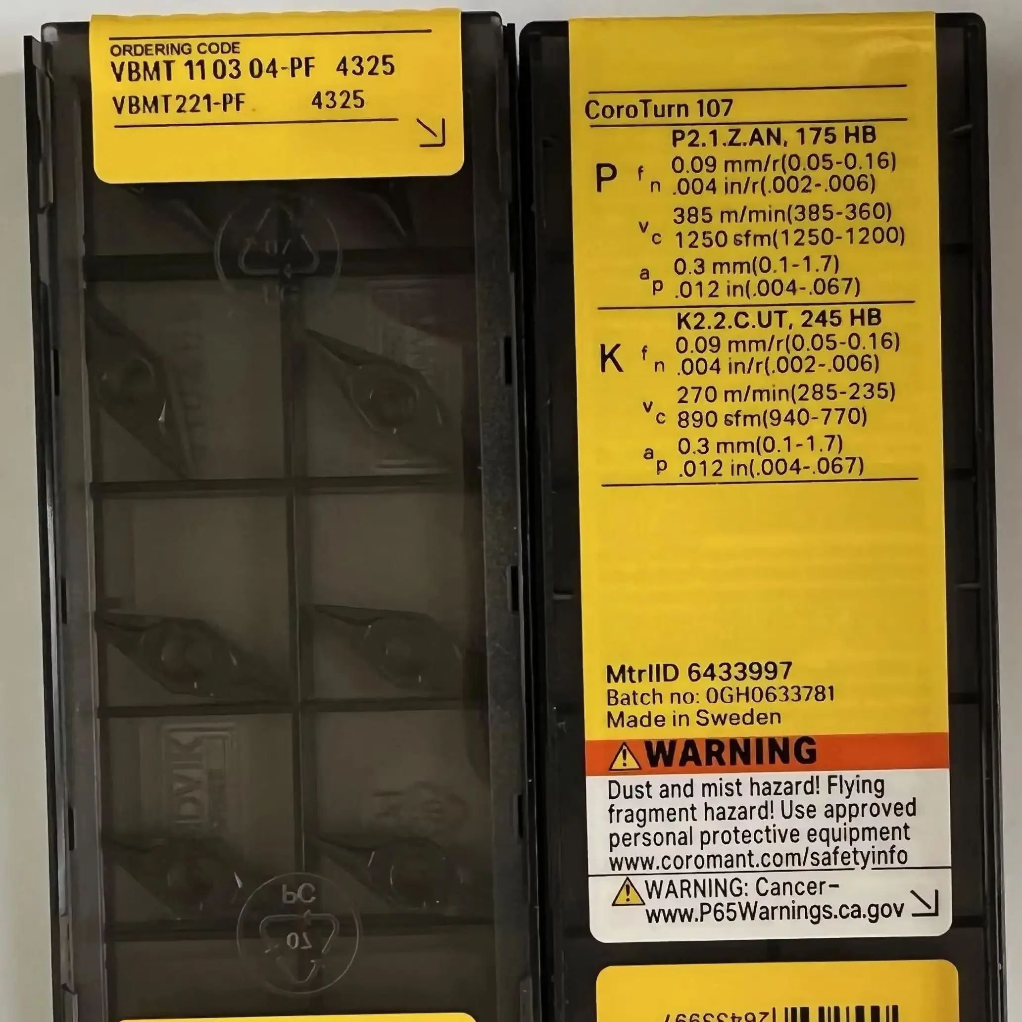 

VBMT110304-PF 4325 /Alloy blade 10 PCS