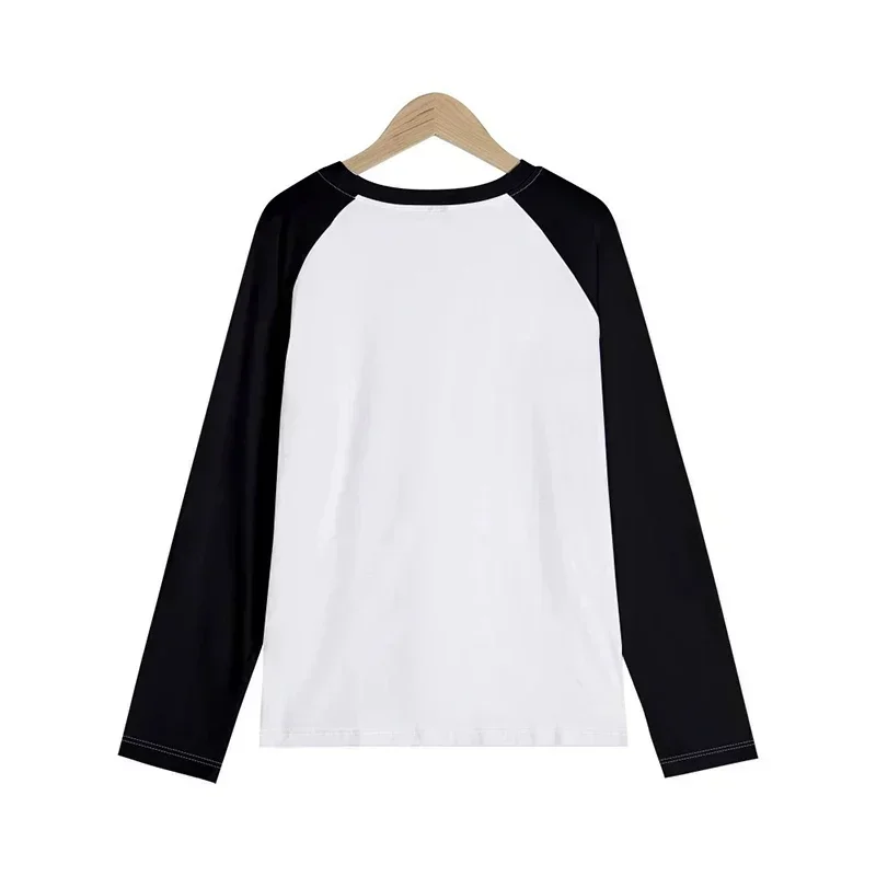 مضحك الخبز الهيكل العظمي والكب كيك طباعة طويلة الأكمام تي شيرت 90s الجرافيك Y2k تيز القمم المرأة جميع الفصول القوطية التي شيرت الملابس #2