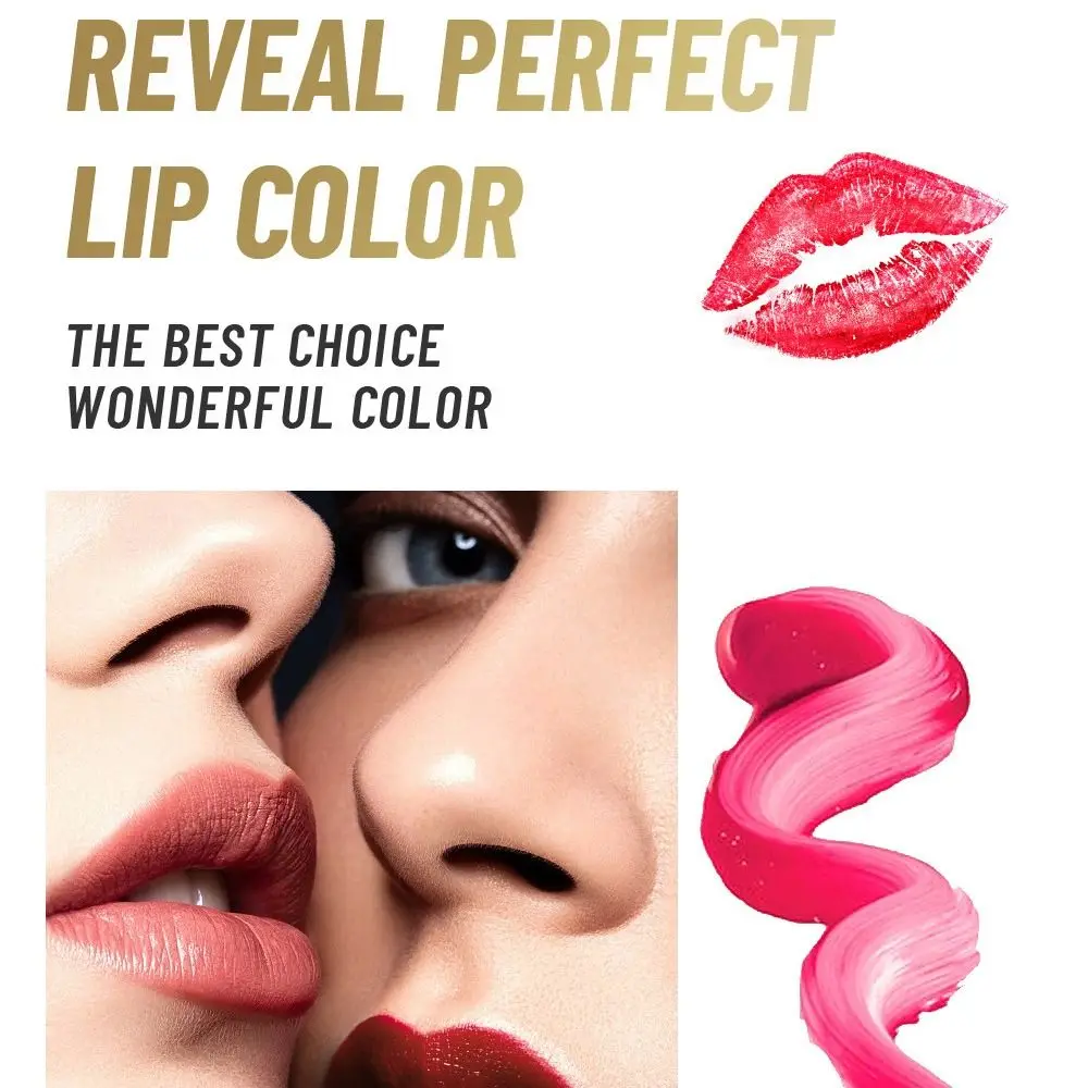 Nieuwe 6-kleuren Lip Liner Peel Langdurige afscheurbare matte lippenstift Waterdichte hydraterende fluwelen lipglazuur