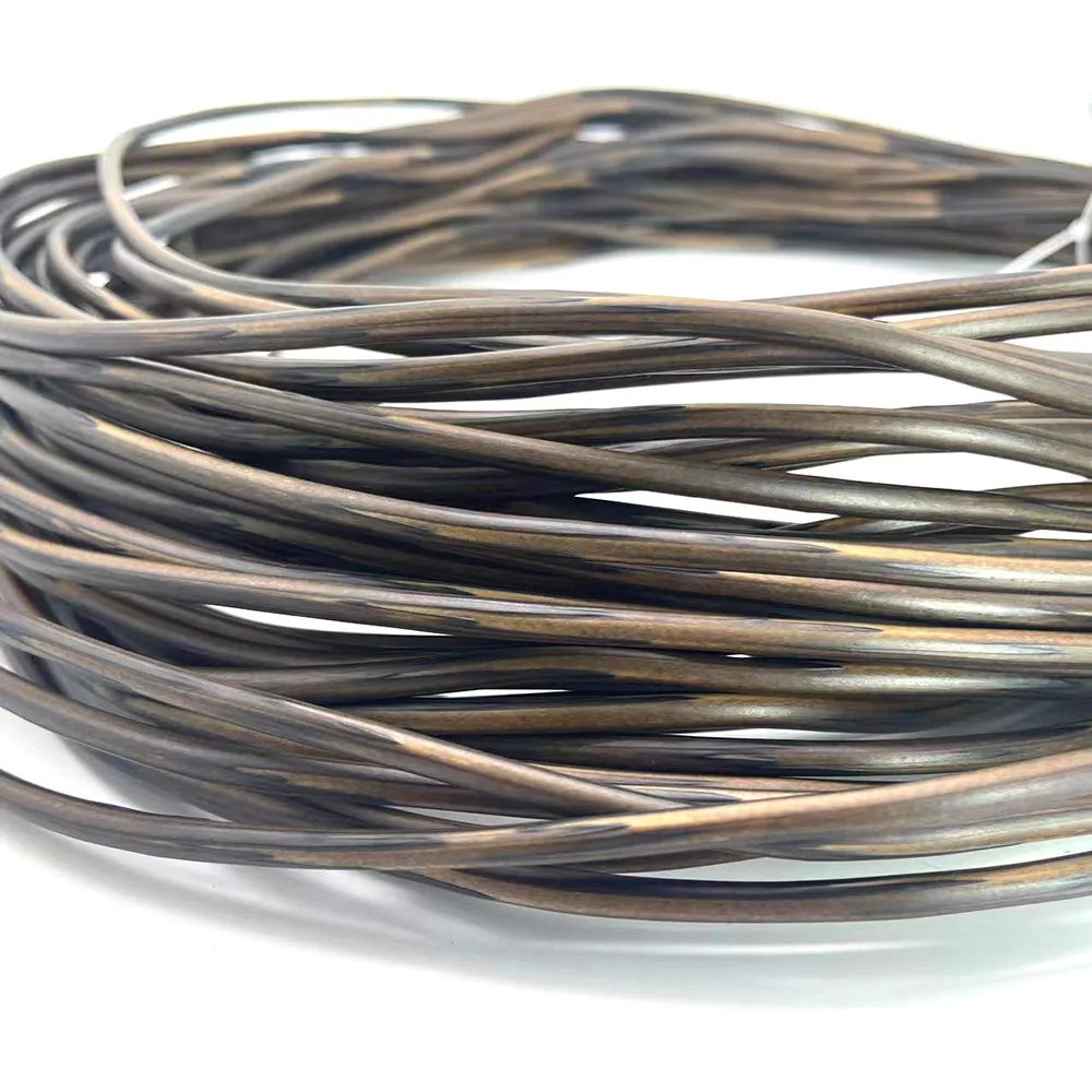 4.3mm 500g PE Rattan Round hollow Brown Coffee Gradient Weaving Material Synthetic Plastic Rattan And Repair Chair