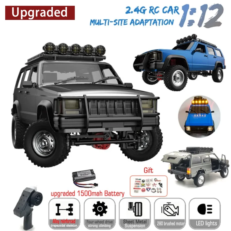 Wodoodporny MN78 1:12 Pełnoмасштабна модель RTR RC Car 2.4G 4WD 280 Silnik proporcjonalny Off-Road RC Samochód zdalnie sterowany dla chłopców