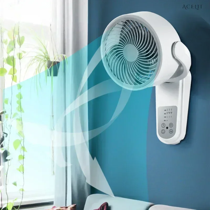 Wall-mounted punch-free electric fan. For circulation/wall use. Dormitory suitable. Shaking. Silent.