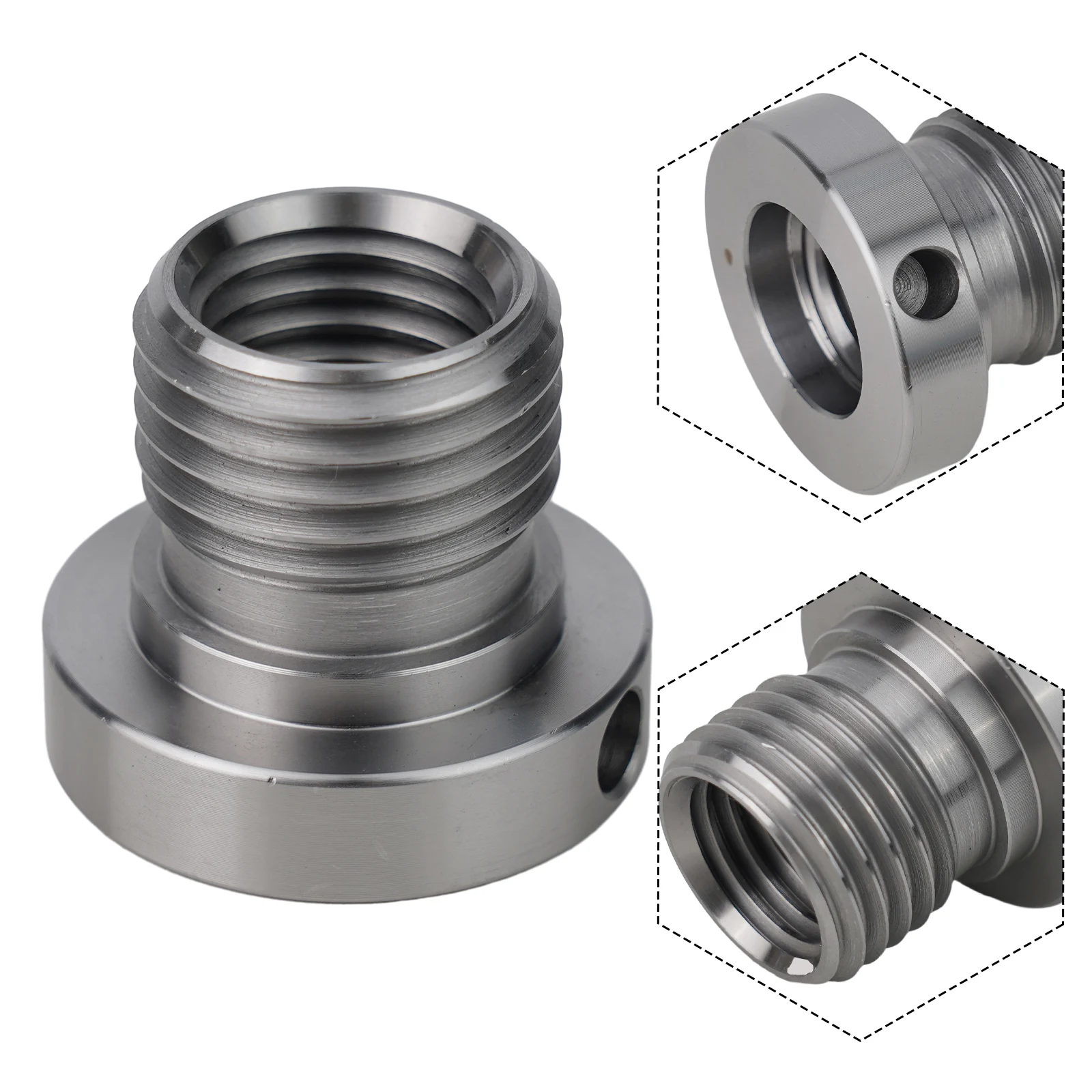 Torno Headstock Eixo Adaptador Thread M18x2.5 M33x2.5 Chuck Insert Madeira Torneamento Madeira Ferramenta Peças Acessórios 1pc
