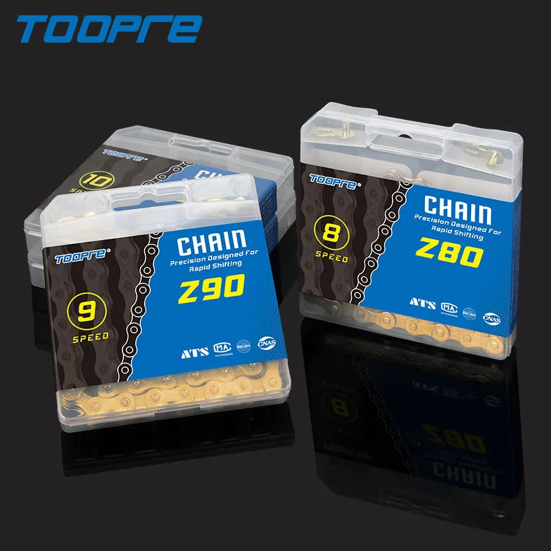 TOOPRE MTB Bicycle Chain 1/ 6/7/8 /9 /10 /11 /12 Speed Mountain Road Bike Gold Chain Electroplated And Rust-proof Variable Chain image 2