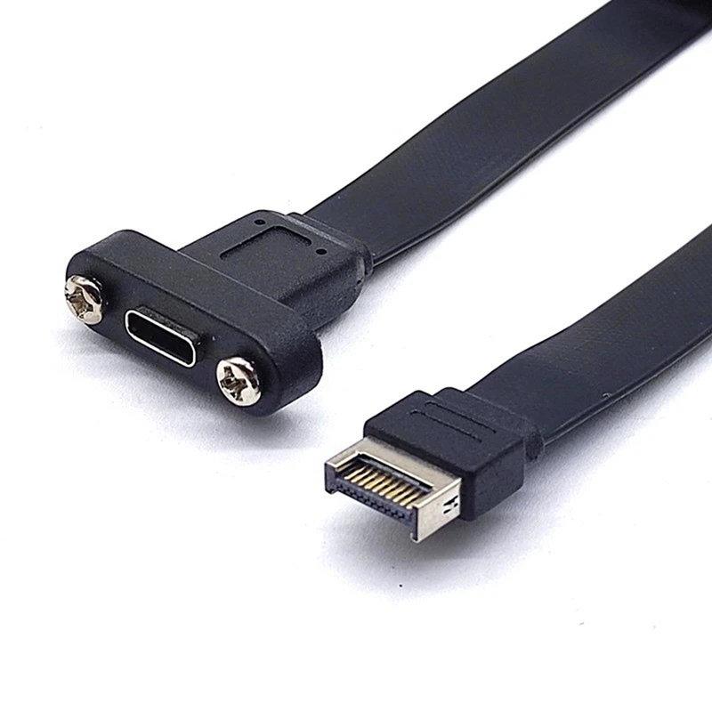 Разъем передней панели USB 3,1, тип E, штекер-Тип C, гнездо, разъем для материнской платы, кабель расширения, передача проводов