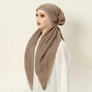 Muslim Headscarf Women's Hijab Trendy Full Coverage Breathable Premium Fabric Fashionable Color Soft Texture Easy to Match