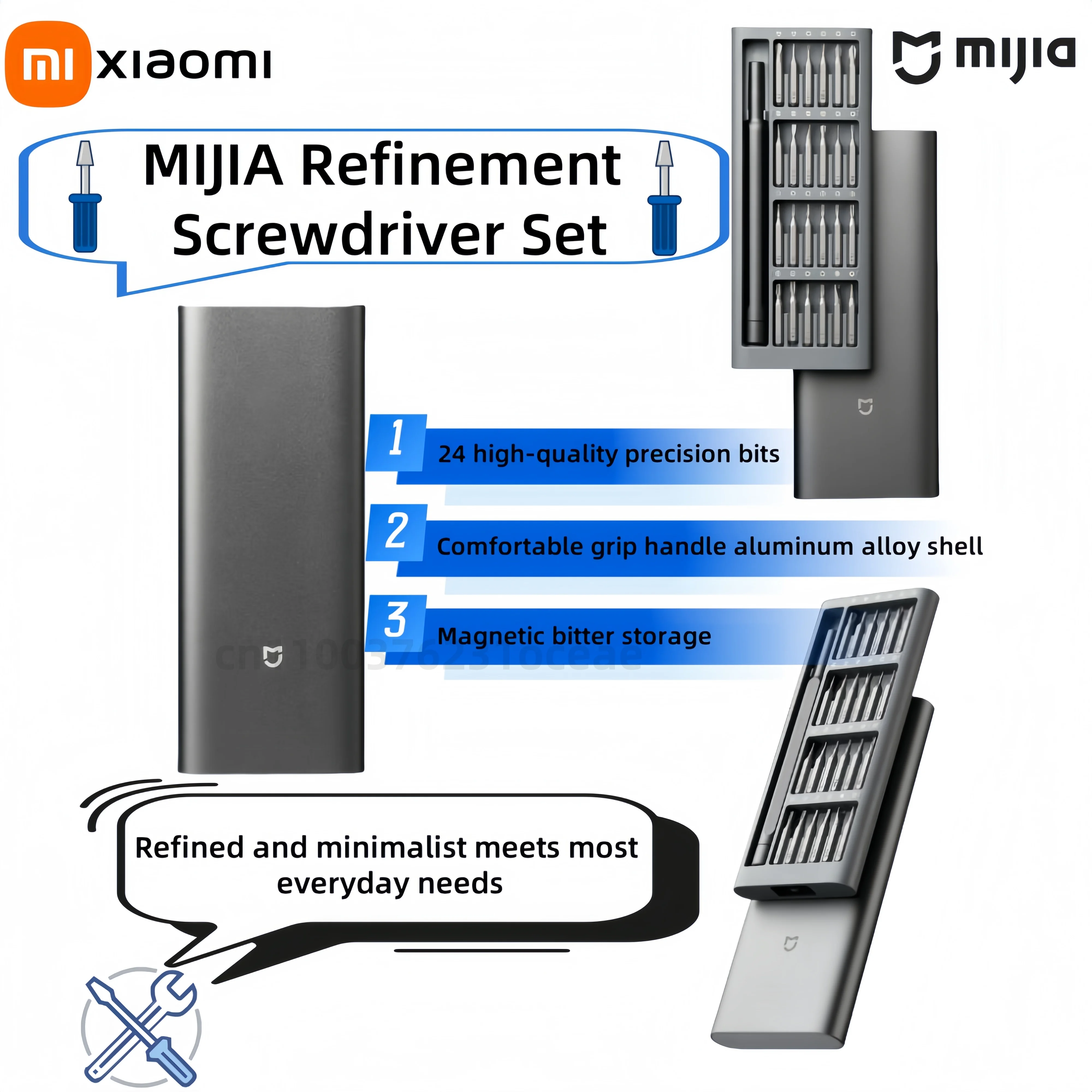 

Набор отверток для отделки XIAOMI MIJIAa, бытовой многофункциональный инструмент для разборки, магнитная абсорбция для креста