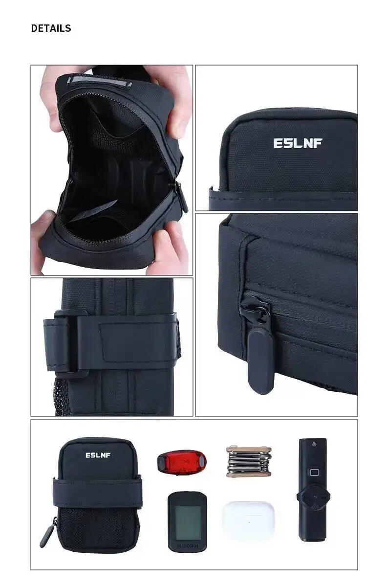 ESLNF Wasserdichte Fahrradtasche für Mountainbike und Rennrad, Satteltasche für Werkzeuge – Detail 5