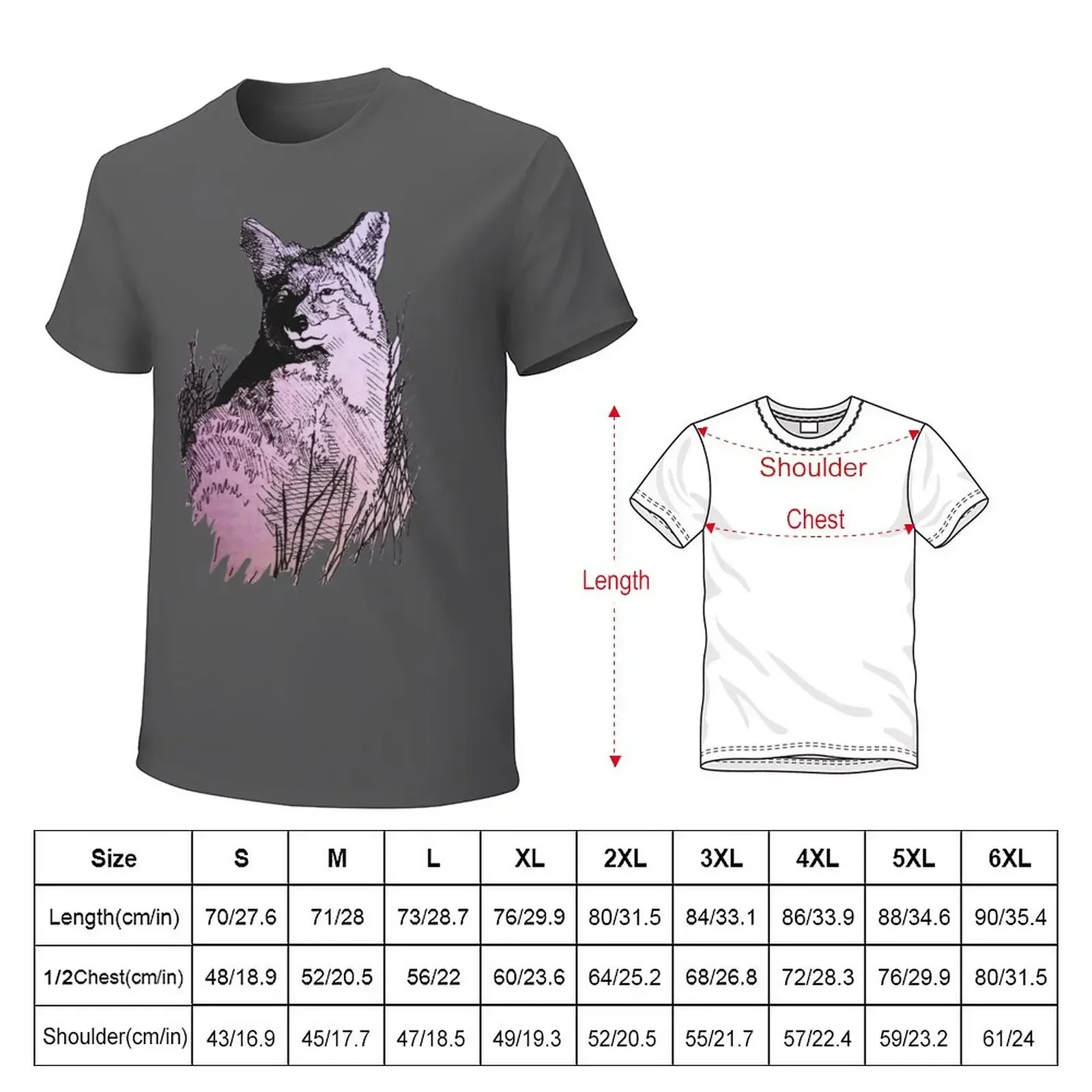 Coyote T-Shirt oversizeds anime men graphic t shirts kawaii clothes plus sizes tees tshirts for men