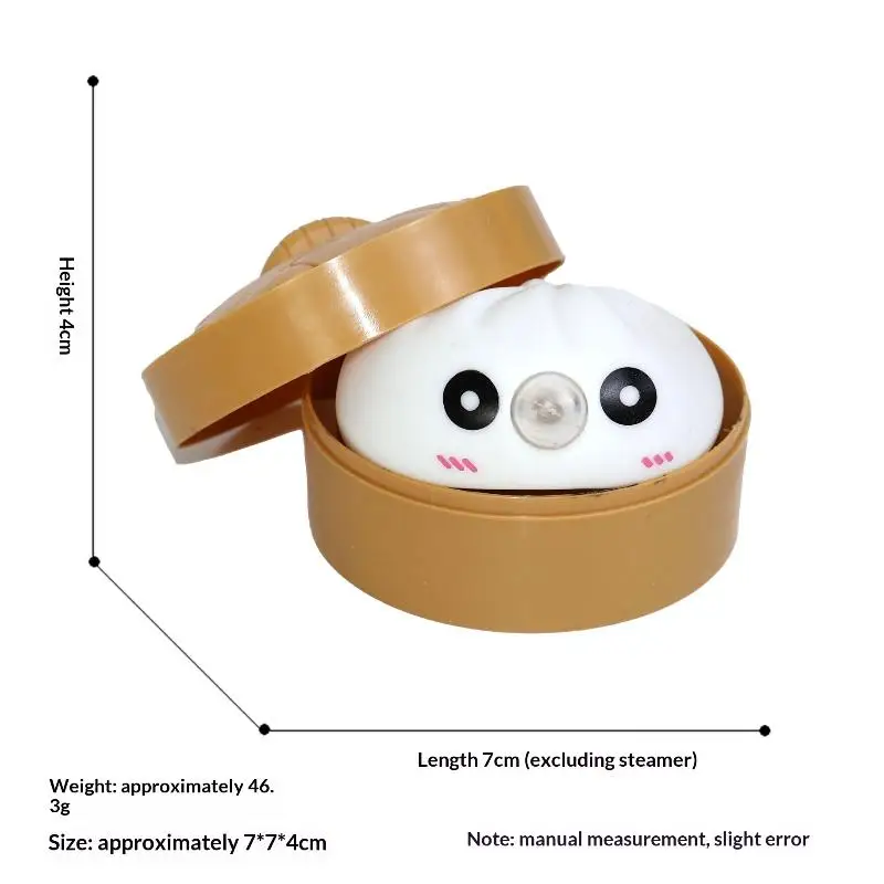 Bubble-Blowing Fidget Toy with Steamer Basket Squeeze Bun for Fun Stimulus and Stress Reduction