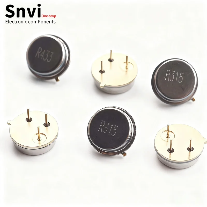 مذبذب كريستال من خلال الفتحة - R433A 433 ميجا هرتز، R315A 315 ميجا هرتز، مرنان صوتي دائري ذو 3 دبابيس #1