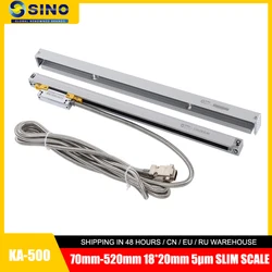 Sino KA500 Slim Linear Glass Scale Ruler KA-500 Thin Small 5V TTL Digital DRO Scale 70 120 170 220 270 320 370 420 470 520mm