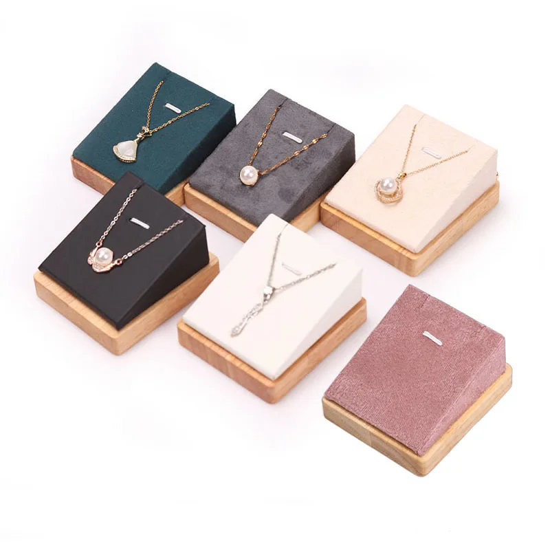 

Fashion Wood Jewelry Storage Holder Pendant Necklace Bracelet Display Stand Jewellery Counter Showcase Prop Shopwindow Organizer