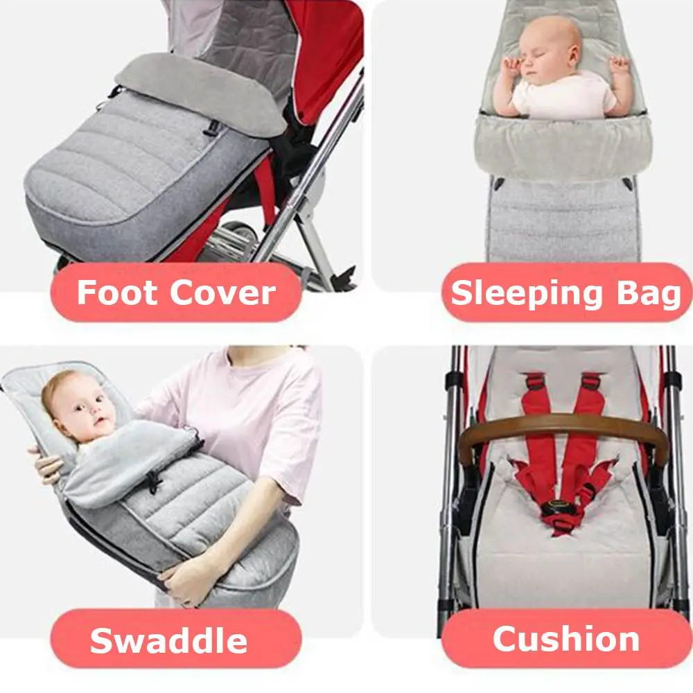 Windproof Thicken Multifunctional Stroller Accessories Pram Warm Footmuff Envelope Sleepsacks Stroller Sleeping Bag Sleep Sacks