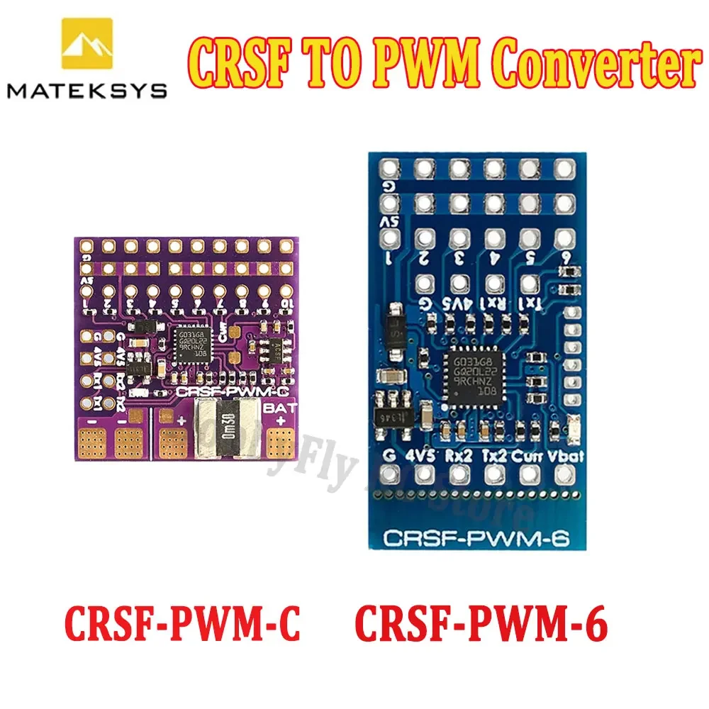 

MATEK CRSF TO PWM Converter CRSF-PWM-6 CRSF-PWM-C for TBS Crossfire Nano RX SE DIY RC Parts