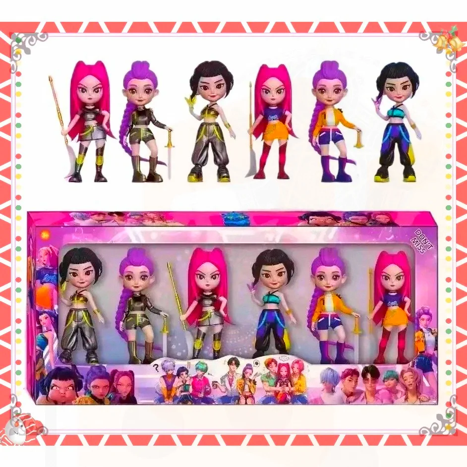 2025 quente anime kpop diabo caçador boneca brinquedo de vinil rumi mira zoi personagem máscara de vinil caixa cega ornamento brinquedo presente de natal