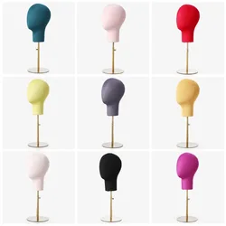 Color Velvet Fabric Cover Female Mannequin Head For Hat Wigs and Jewelry Display