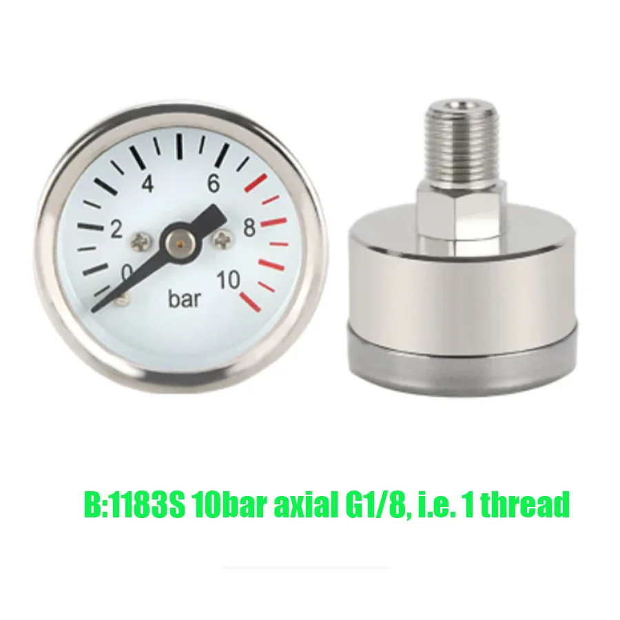 Small pressure gauge Y30 axial coffee machine, milk frother, water pressure reducing valve, waterproof 1183S type