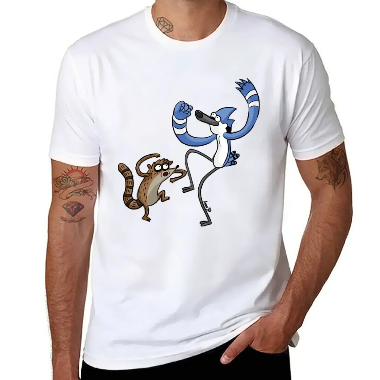 Rigby And Mordecai T-Shirt custom t shirts design your own Short t-shirt mens t shirts