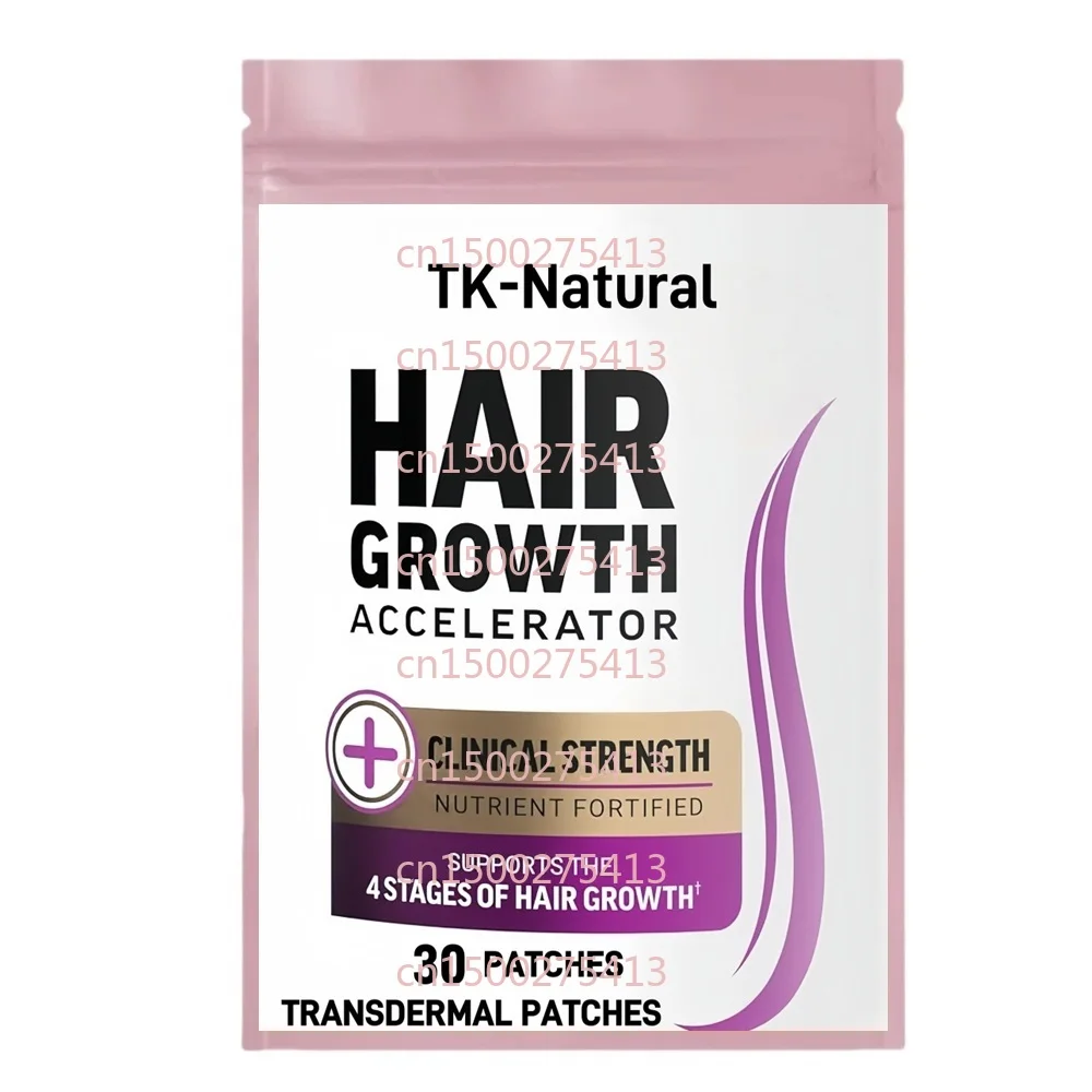 

30 Patches Hair Growth Accelerator Multivitamin Transdermal Patches for Women & Men for Thicker Hair, Healthier Skin & Nails