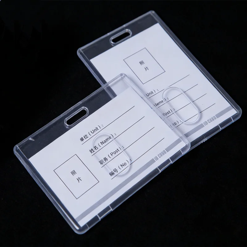 

Прозрачный держатель для рабочего пропуска/удостоверения личности, акриловый чехол для бейджа сотрудника, держатель для рабочей карты