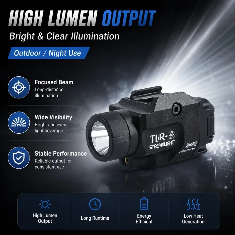 High Lumen Integrated Lamp with Green Red Laser 20MM Clamp Structure Universal Equipment Accessories