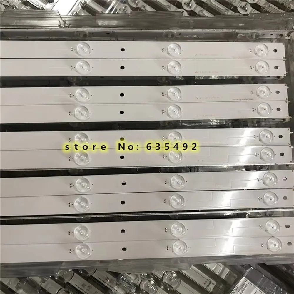 10PCS LED Strip For 55h7b2 55h7c SVH550AF2 HD550DU-B5 LED55K320U LED55K560U LED55EC620UA UB55EC591 LC-55n6000u  LTDN55K321