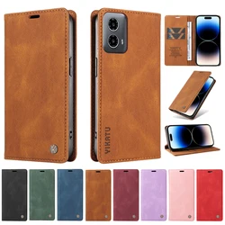 Luxury Wallet Leather Protect Case For Motorola MOTO G34 G04S E14 E24 G85 G34 G54 Power G84 5G Cases Magnetic Flip Cover MotoG85