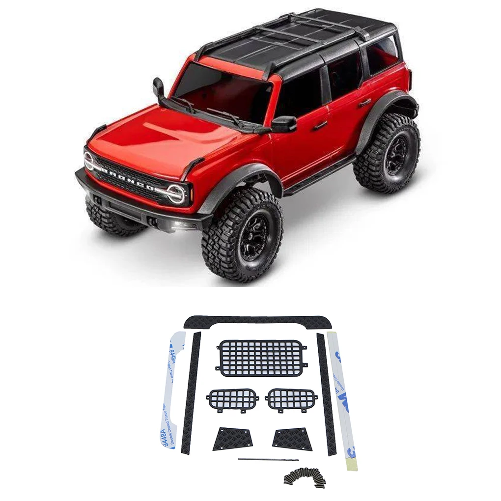 RCGOFOLLOW 1/18 aleación de aluminio CNC mecanizado guarnición RC actualización parte Rc guarnición para Trx4m RC pieza de coche accesorios de coche RC