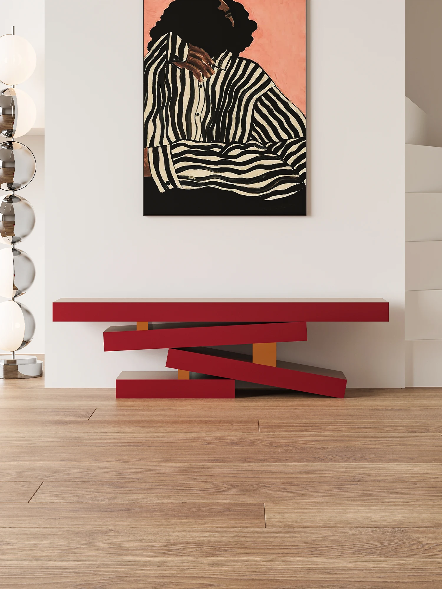 기하학적 멤피스 도어 신발 교환 의자 조명 럭셔리 모던 컬러 로우 포치 캐비닛