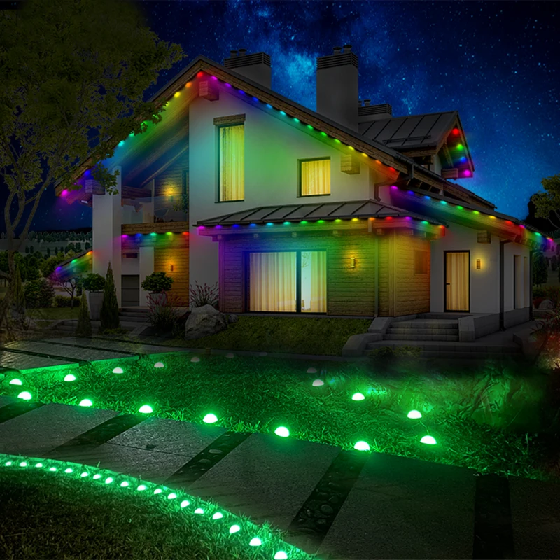 10M 20LED LED Luzes de corda RGBW remoto para festa de Natal jardim guirlanda decorativa iluminação externa