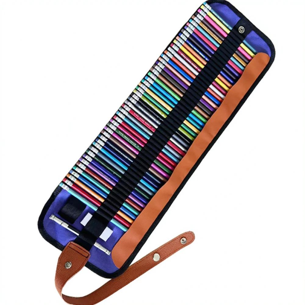 Professional Sketching Art Colored Pencils Set Wood Graphite Crayons For Students School Drawing Tools Canvas Roll Wrap Pouch