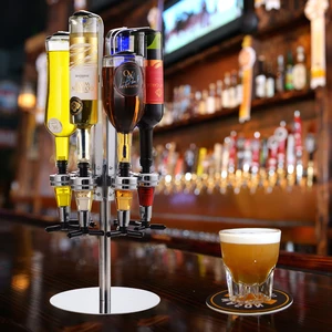 1 ila 6 şişe dağıtıcı, likör, duvara sabit kokteyl çalkalayıcı, tutucu şarap, bira, alkol, bar içecek dağıtıcı kokteyl alkole dönüş 6 Büyük satış, mikser makinesi, bira-no. 5