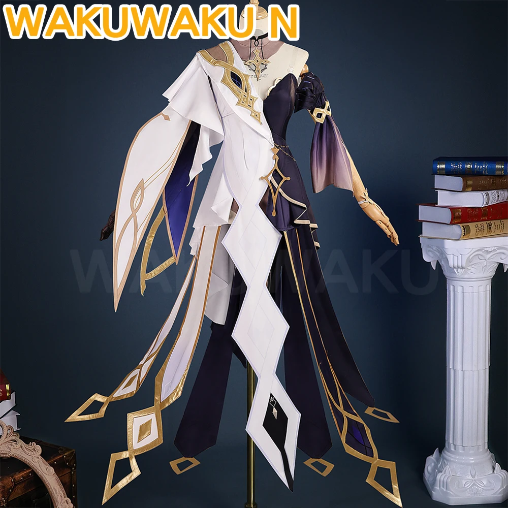 Juego de Cosplay Naberius Genshin Impact【S-3XL】WakuWaku-N mujeres principios celestiales regla de la vida Rhinedottir Cosplay de talla grande