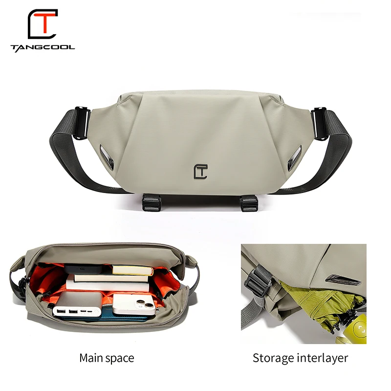 TANGCOOL Casual Daily Use Simple Version Chest Bag Men Shoulder Crossbody Bag