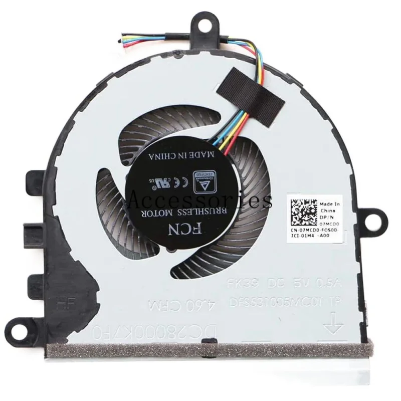 0FX0M0 07MCD0 Computer Fans for Dell Inspiron 15 5570 5575 Laptop CPU Cooling Cooler Radiator fan P75F FX0M0 PXPA DFS531005MC0T