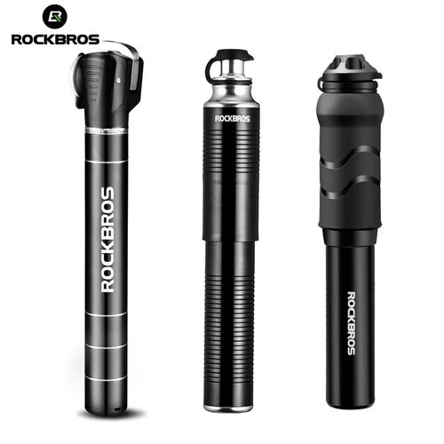 Bomba de bicicleta ROCKBROS 100PSI/110PSI bomba de bicicleta mano Mini neumático inflador de aire portátil ultraligero accesorios de bomba de alta presión