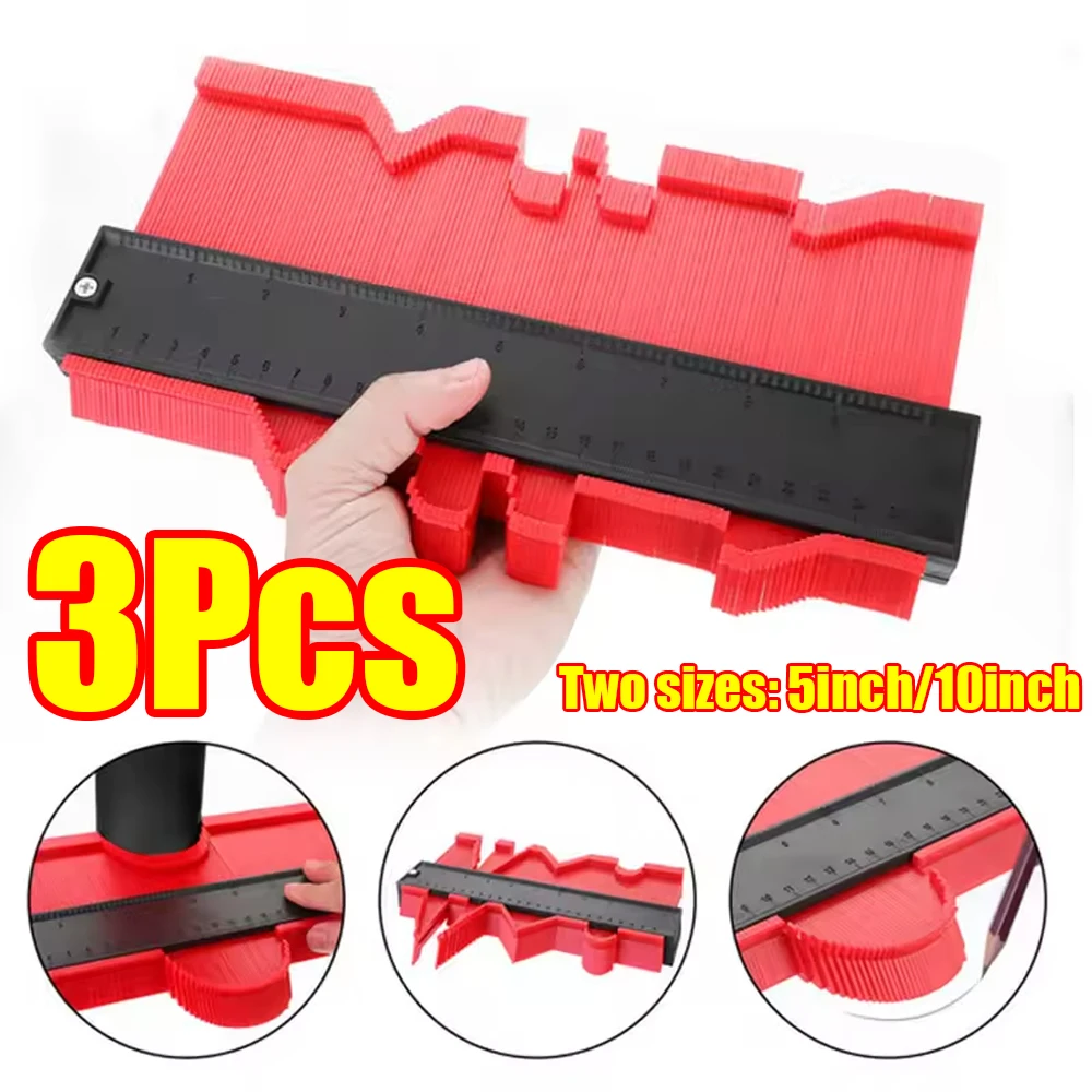 1-3Pcs Contour Gauge Tool Shape Contour Gauge Duplicator Gauge Shape Outline Tool for Woodworking Flooring Measure Marking Tool