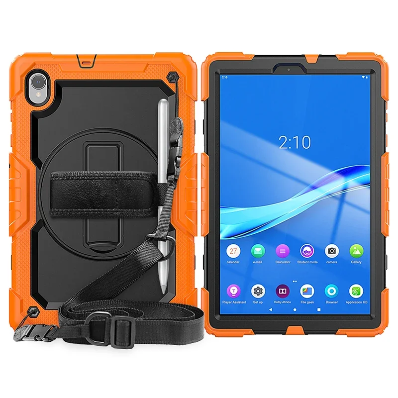 Case For Lenovo Tab M10 HD Plus 2nd Generation 2020 K10 10.3 2021 TBX606F TBX6C6F Tablet Case Stand Holder 360 Rotation Cover