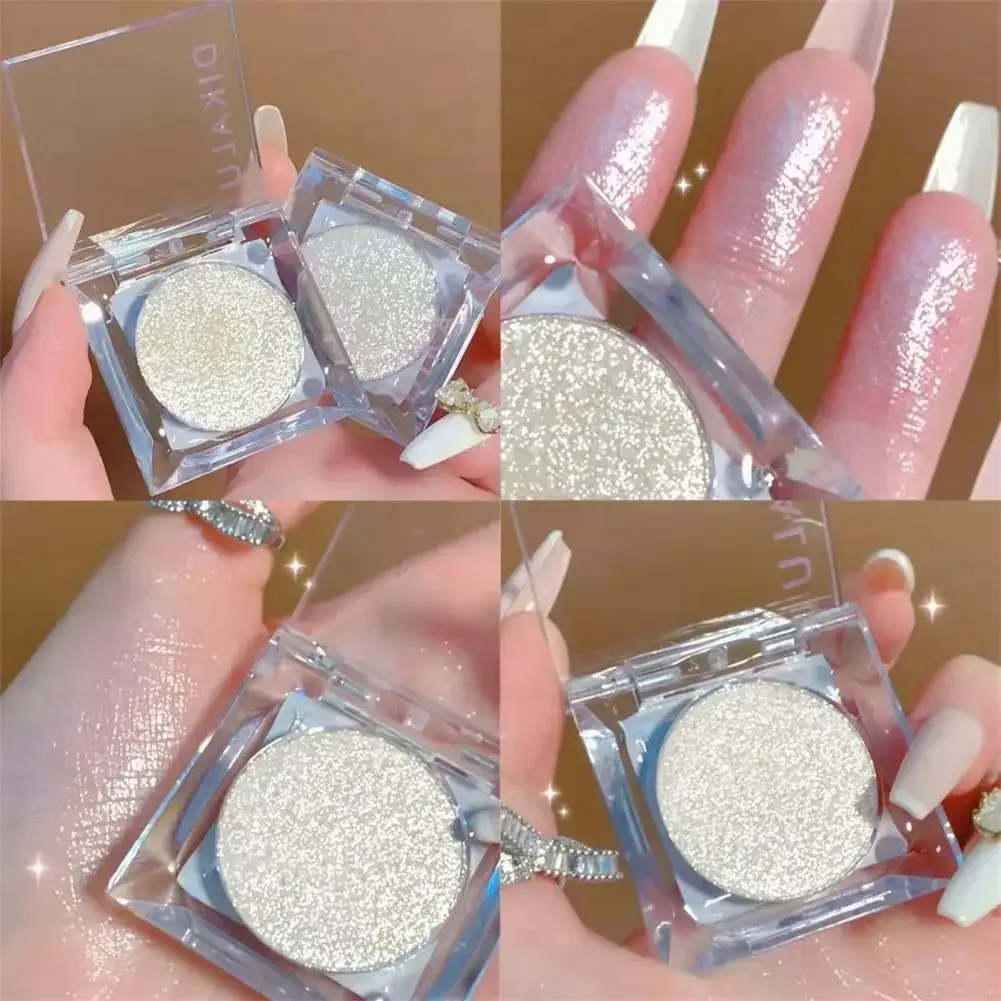 1Pcs Glitter Eyeshadow Brighten Eyes Make Up Waterproof Shimmer Palettes Monochrome Eye Shadow Pigmented Highlighter Cosmetics