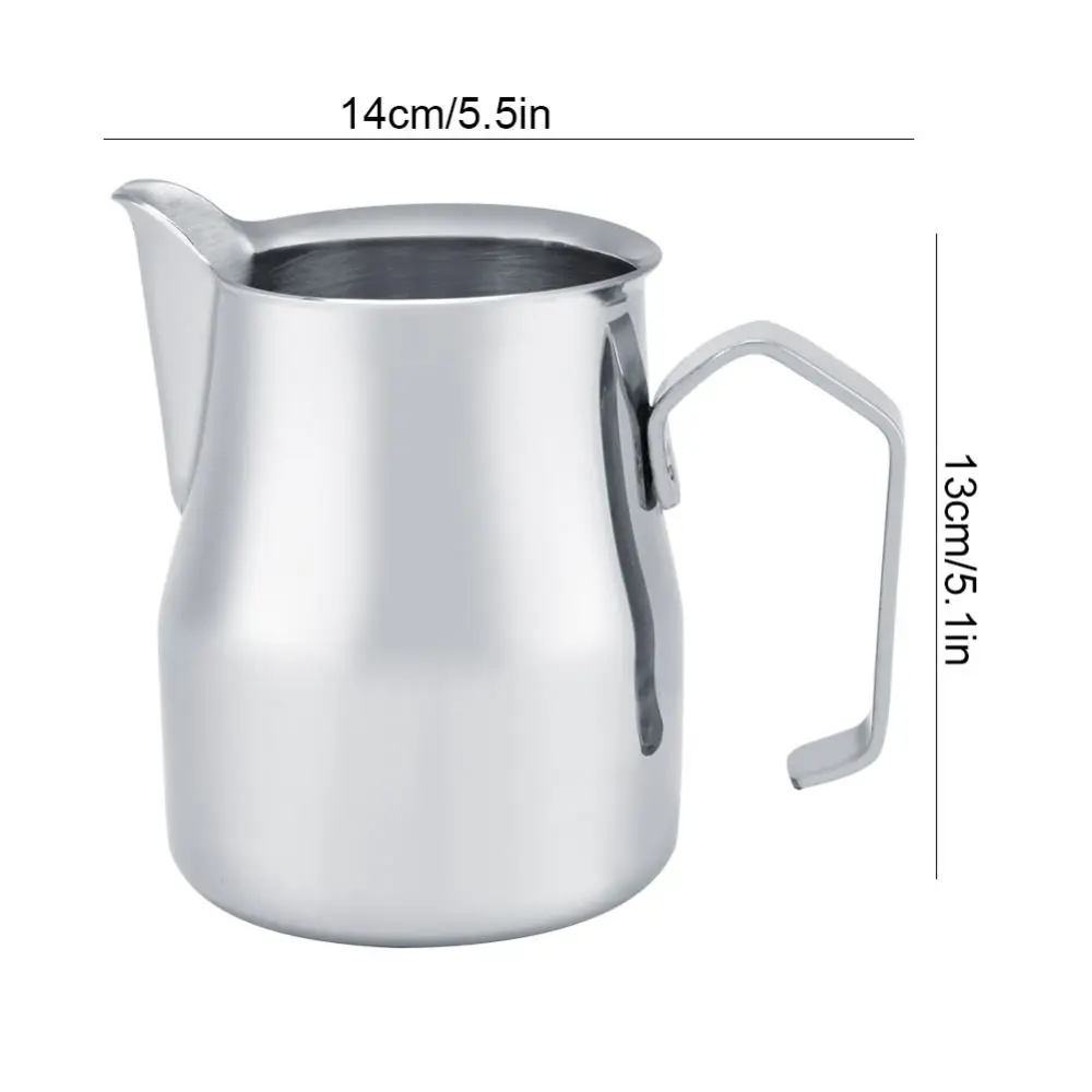 Stainless Steel Stainless Steel Coffee Jug Silver 750ml/25oz Milk Frothing Pot 550ml/18oz Espresso Latte Art Pitcher view 6
